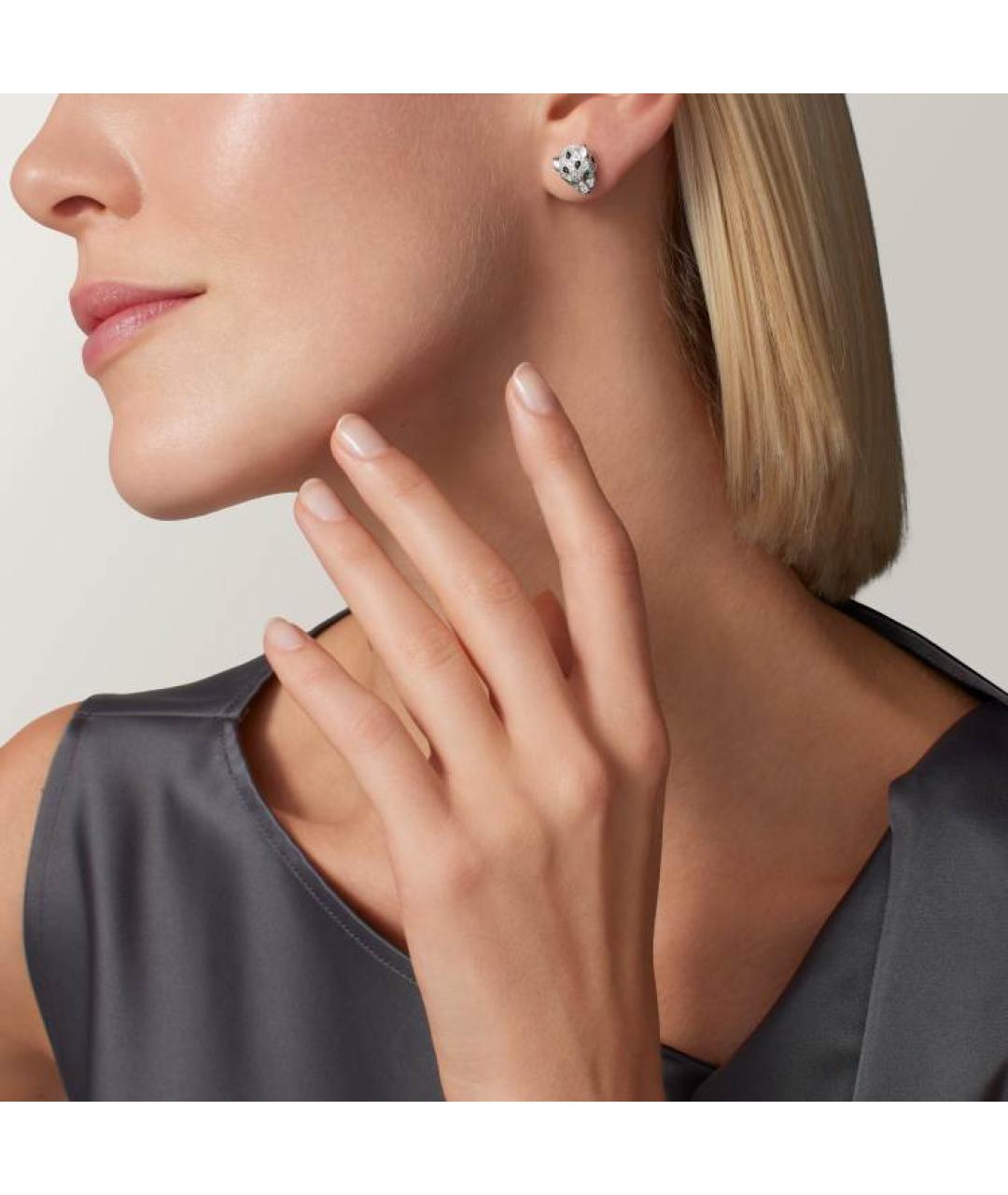 CARTIER Серебряные серьги из белого золота, фото 3