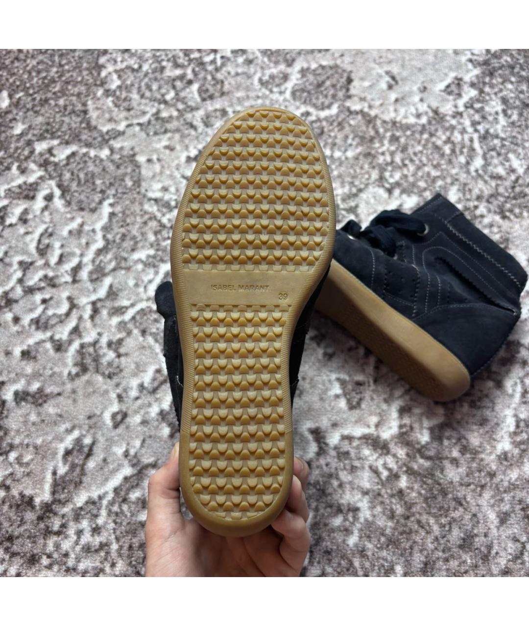 ISABEL MARANT Темно-синие замшевые кеды, фото 3