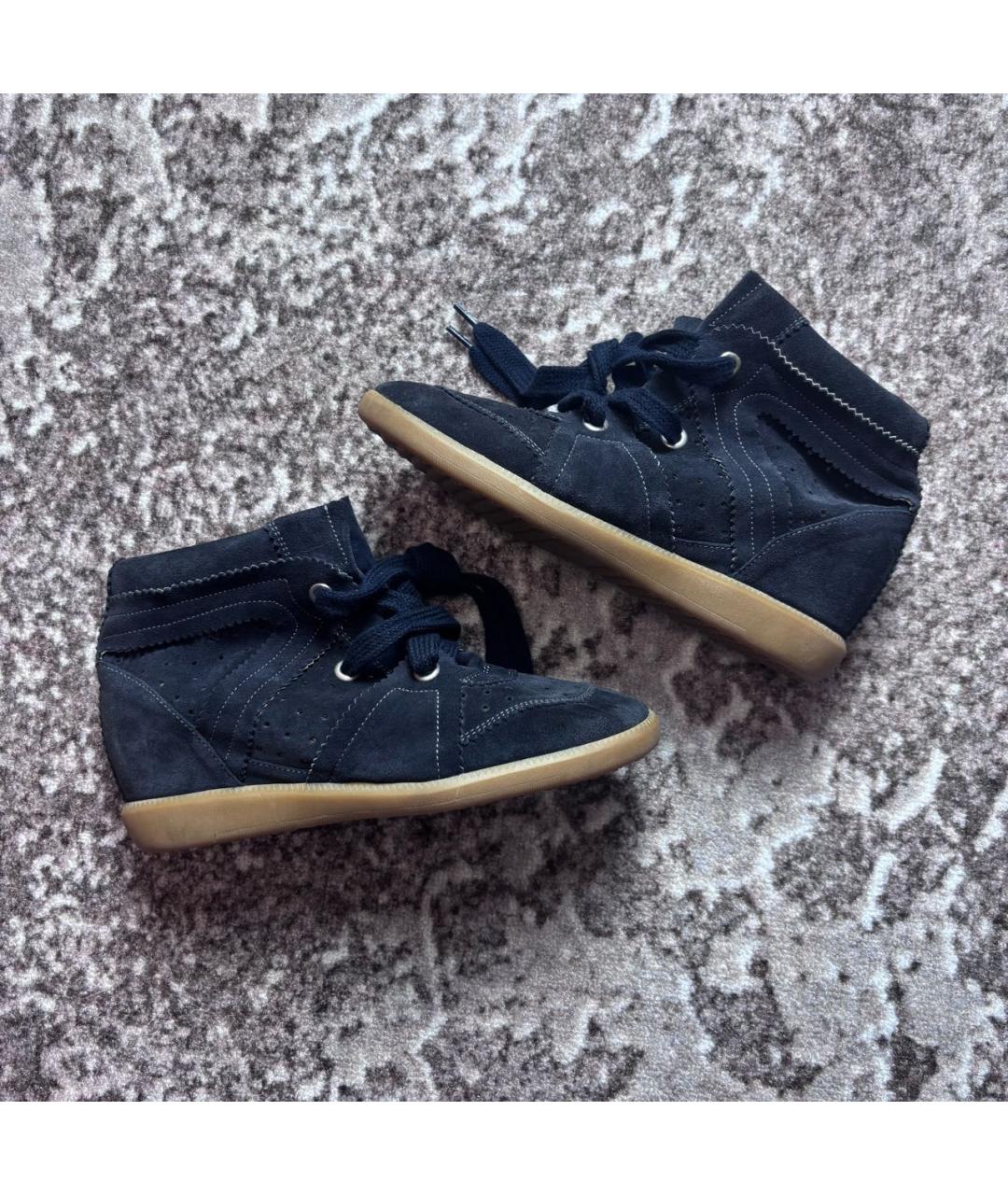 ISABEL MARANT Темно-синие замшевые кеды, фото 5