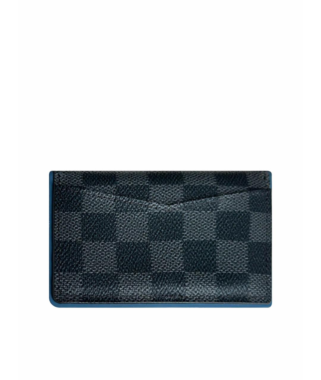 LOUIS VUITTON Серый кожаный кардхолдер, фото 1