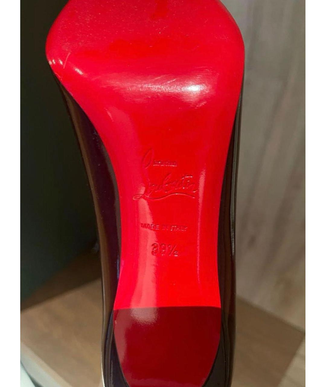 CHRISTIAN LOUBOUTIN Бордовые туфли из лакированной кожи, фото 4