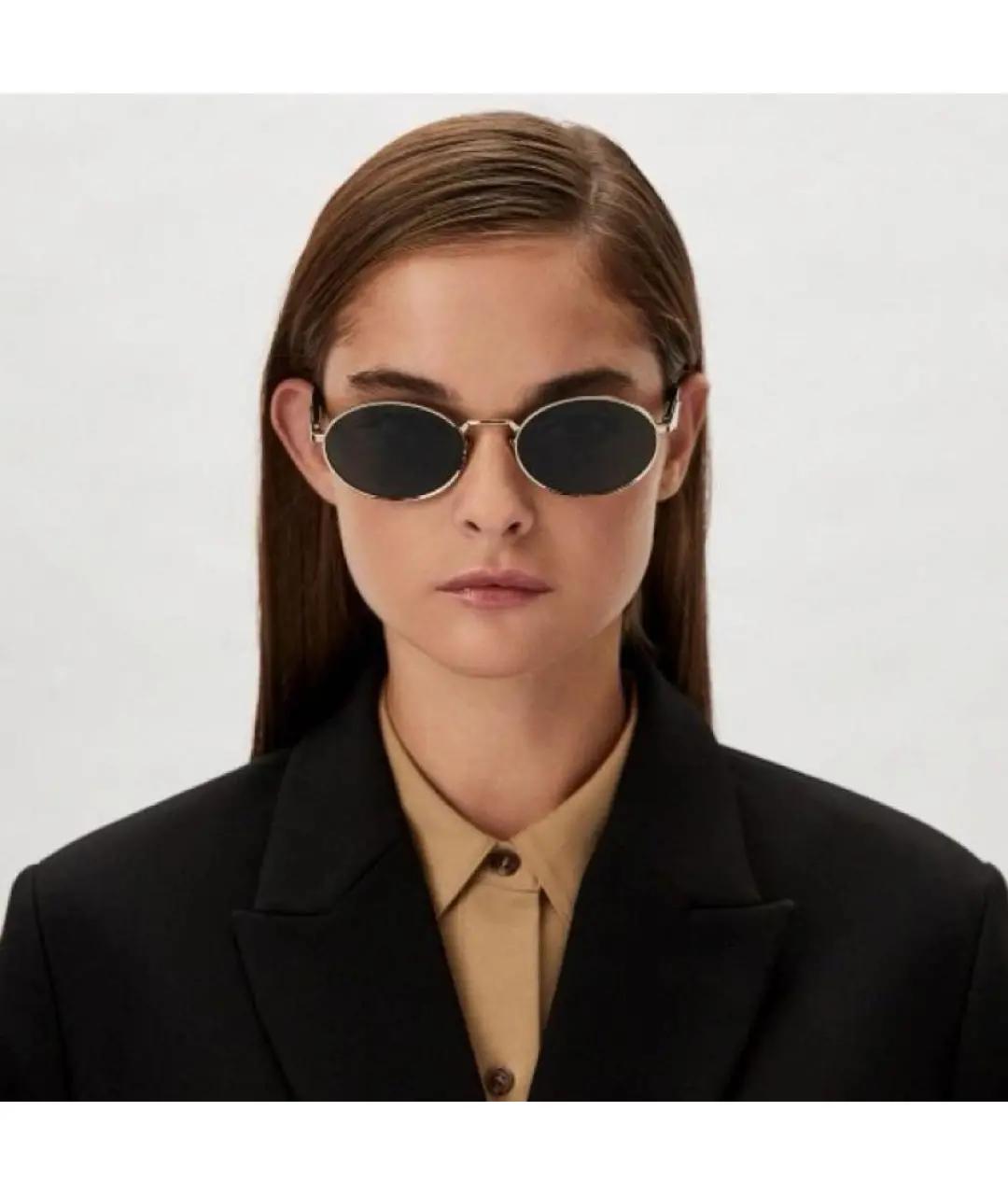 PRADA Черные металлические солнцезащитные очки, фото 4