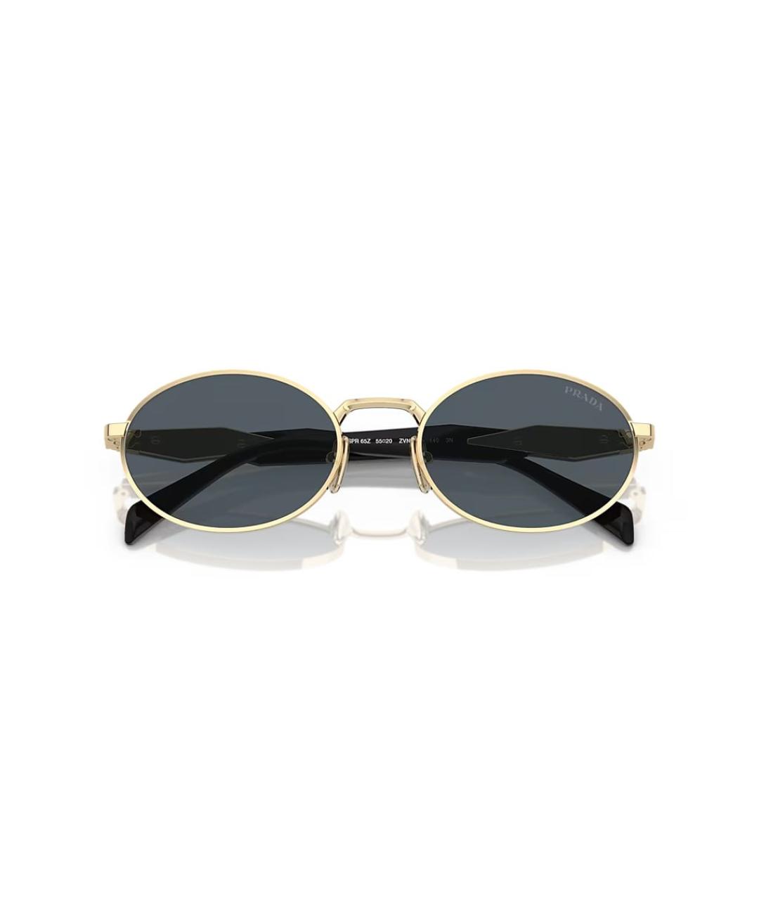 PRADA Черные металлические солнцезащитные очки, фото 2