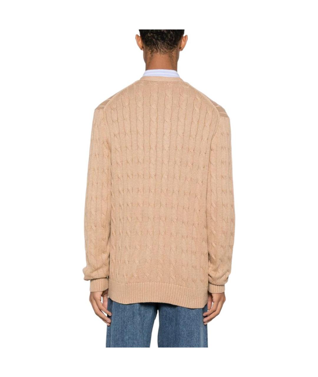 POLO RALPH LAUREN Бежевый хлопковый кардиган, фото 3