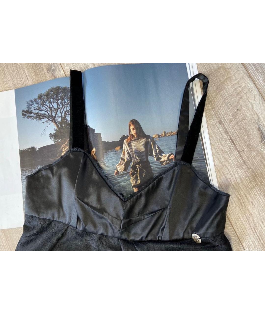 JOHN GALLIANO Черное шелковое вечернее платье, фото 3