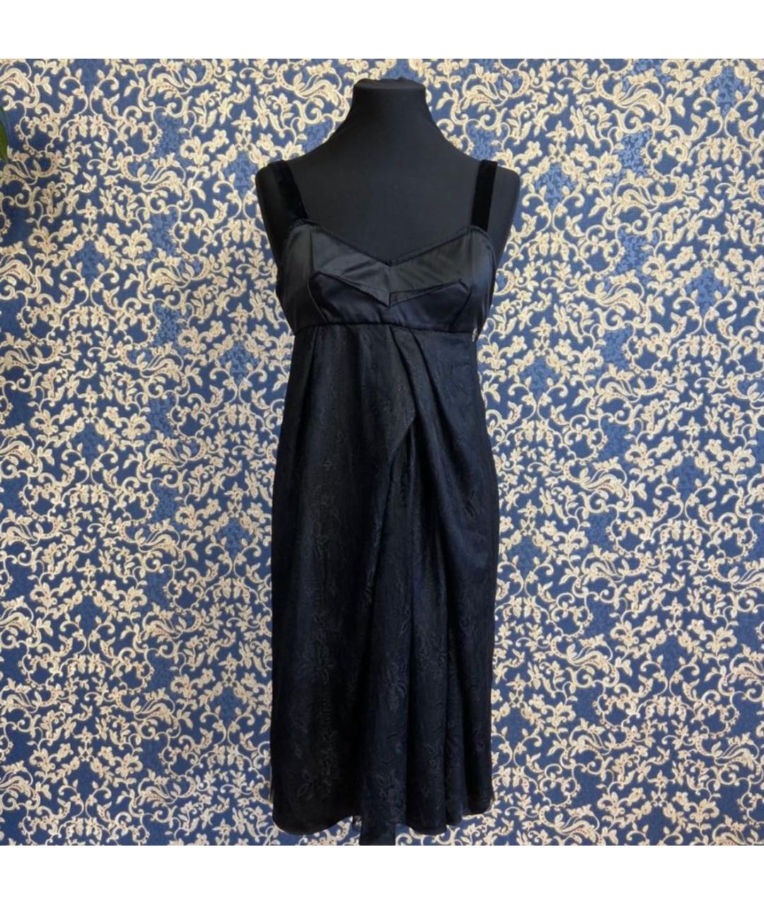 JOHN GALLIANO Черное шелковое вечернее платье, фото 9