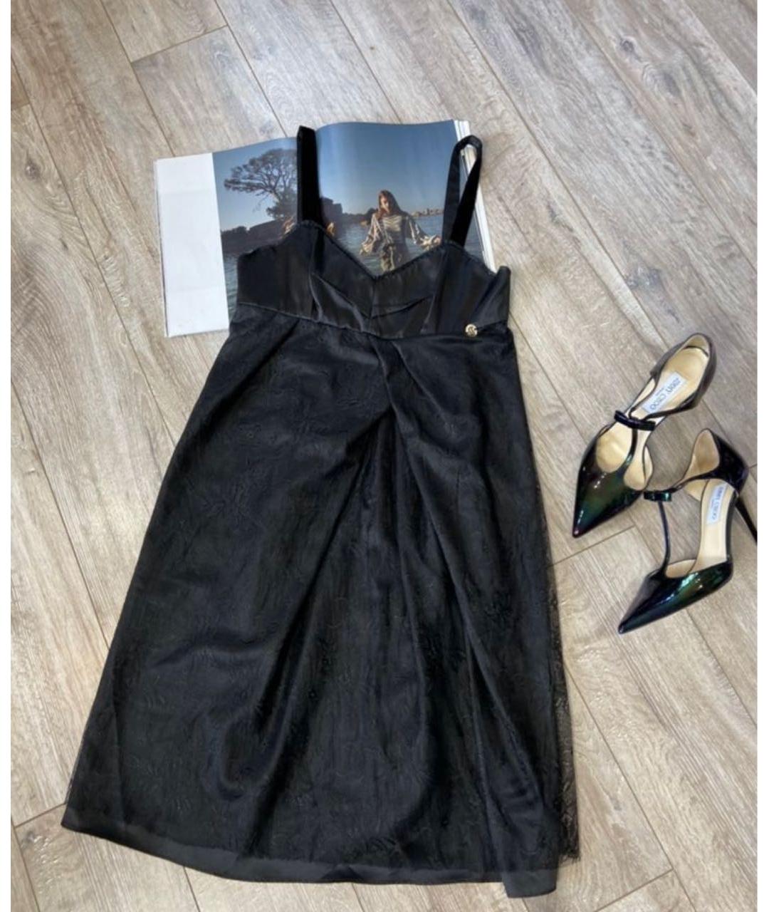 JOHN GALLIANO Черное шелковое вечернее платье, фото 5