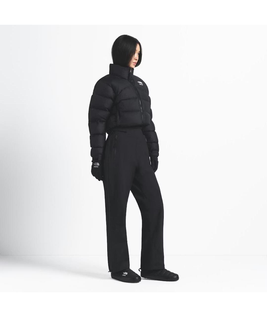 SKIMS Черные полиамидовые брюки широкие, фото 4