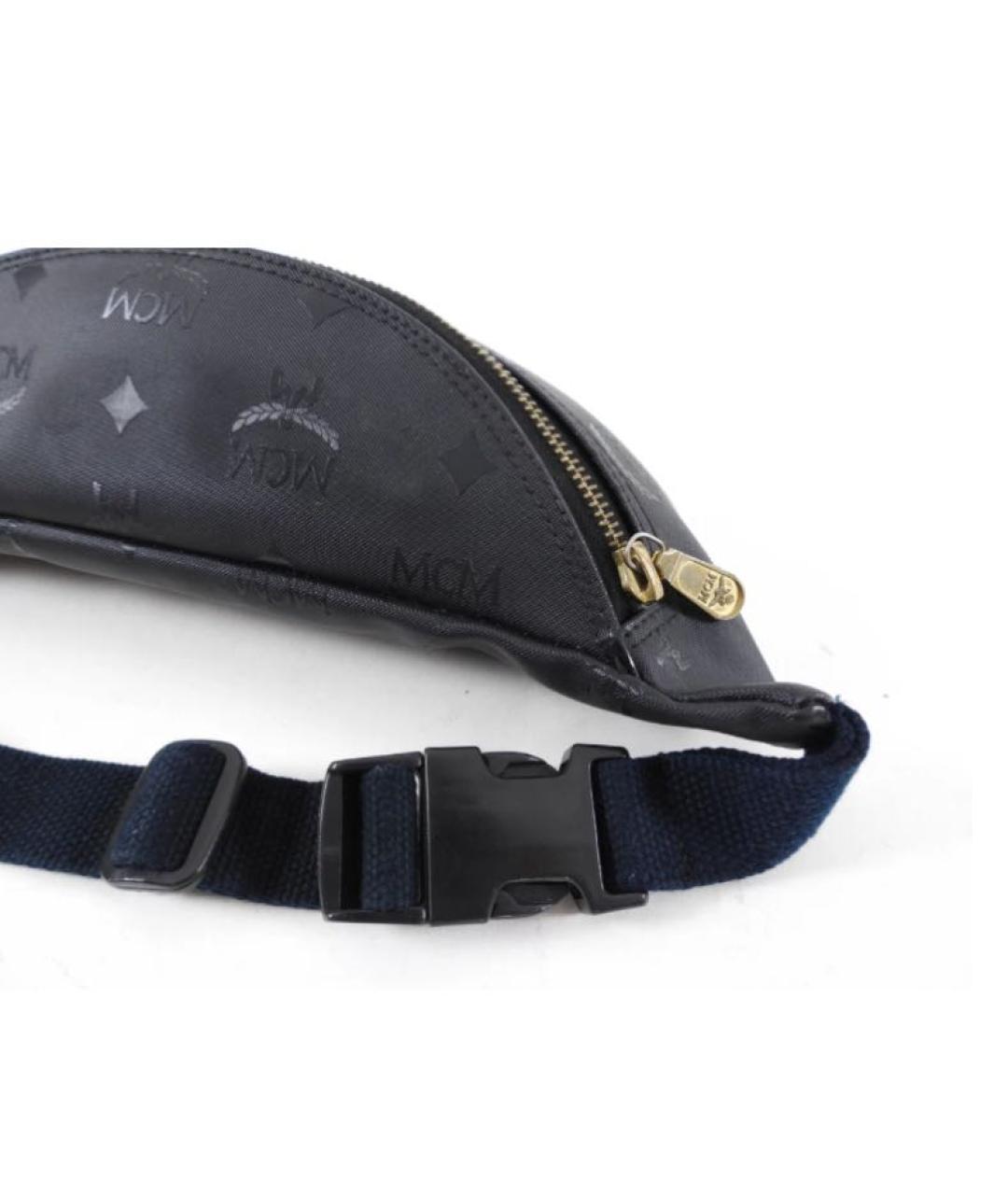 MCM Антрацитовая поясная сумка, фото 4
