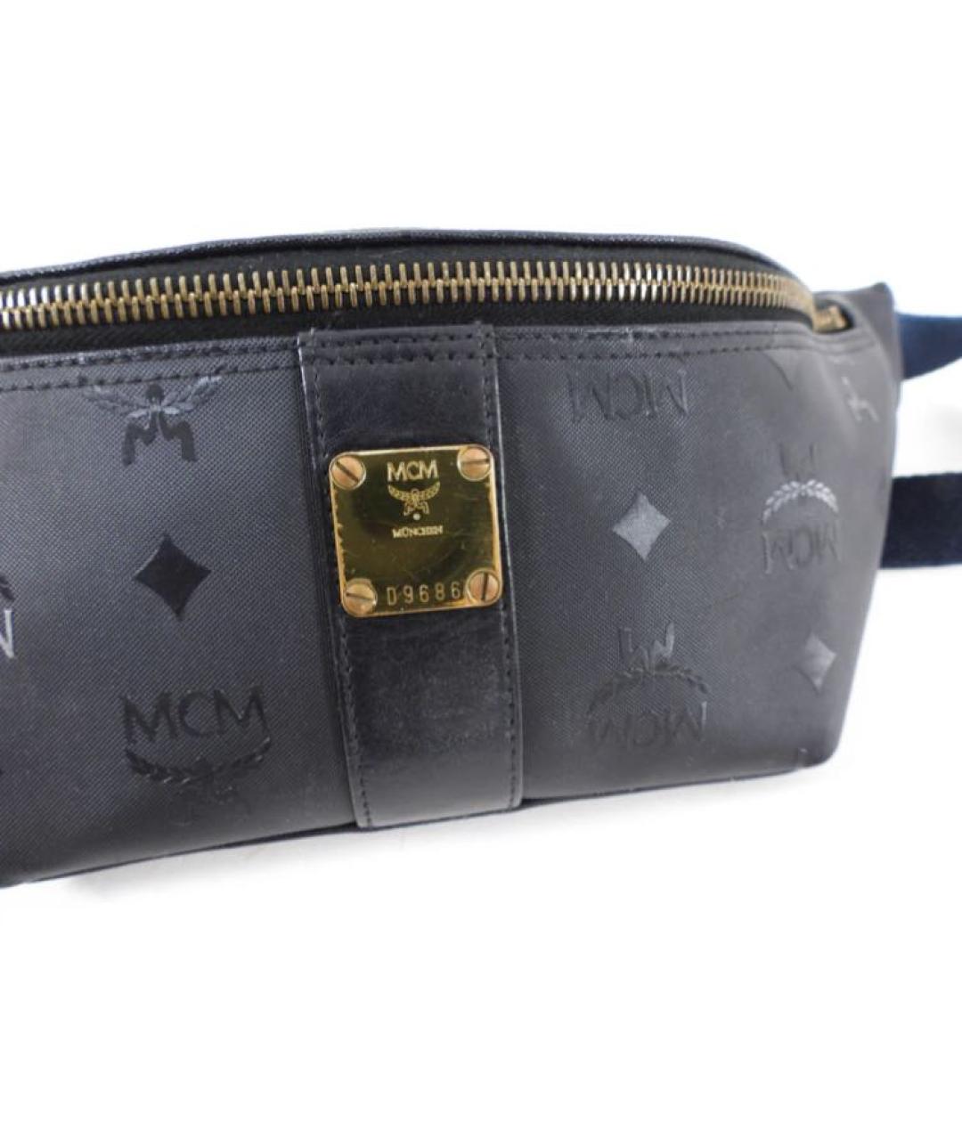 MCM Антрацитовая поясная сумка, фото 6