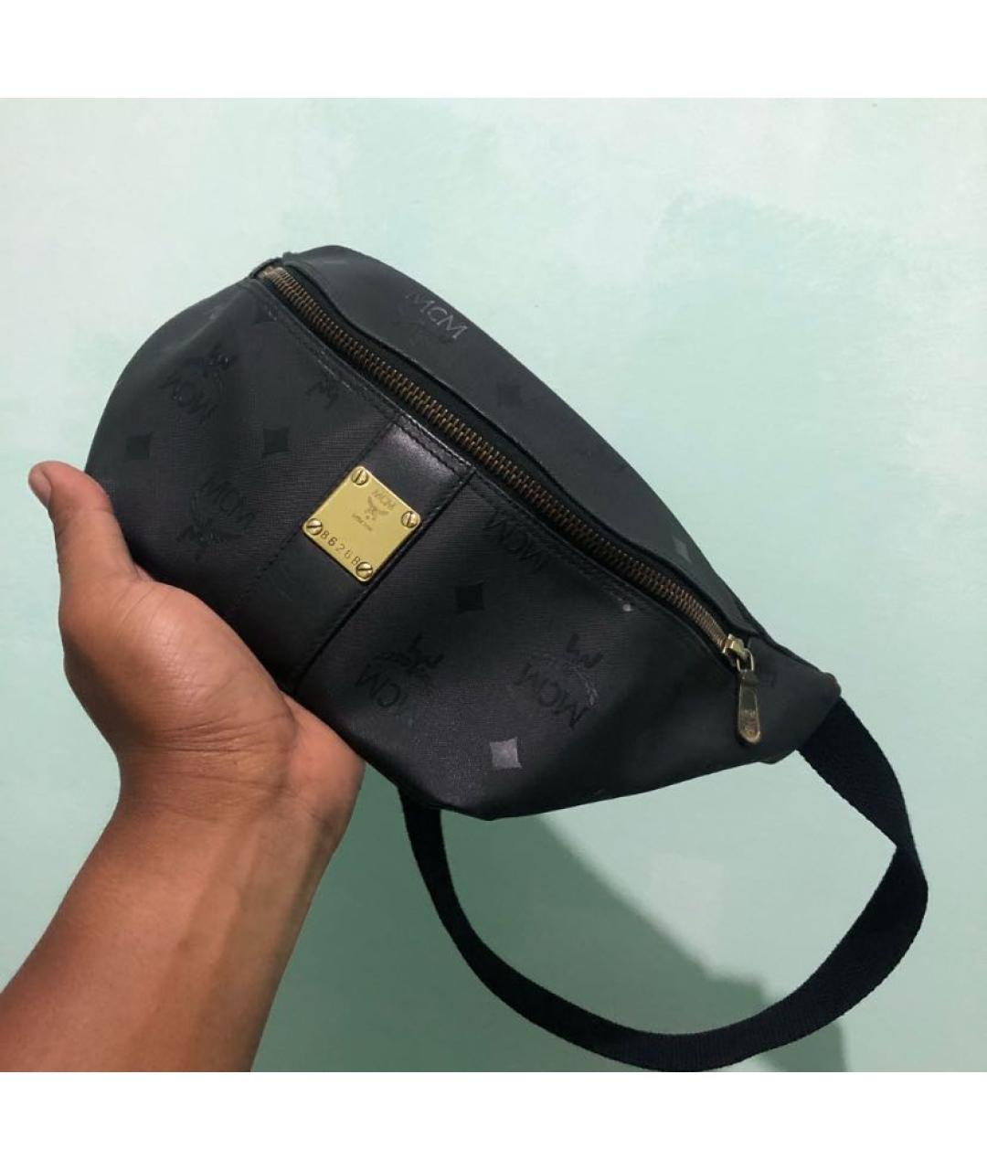 MCM Антрацитовая поясная сумка, фото 2