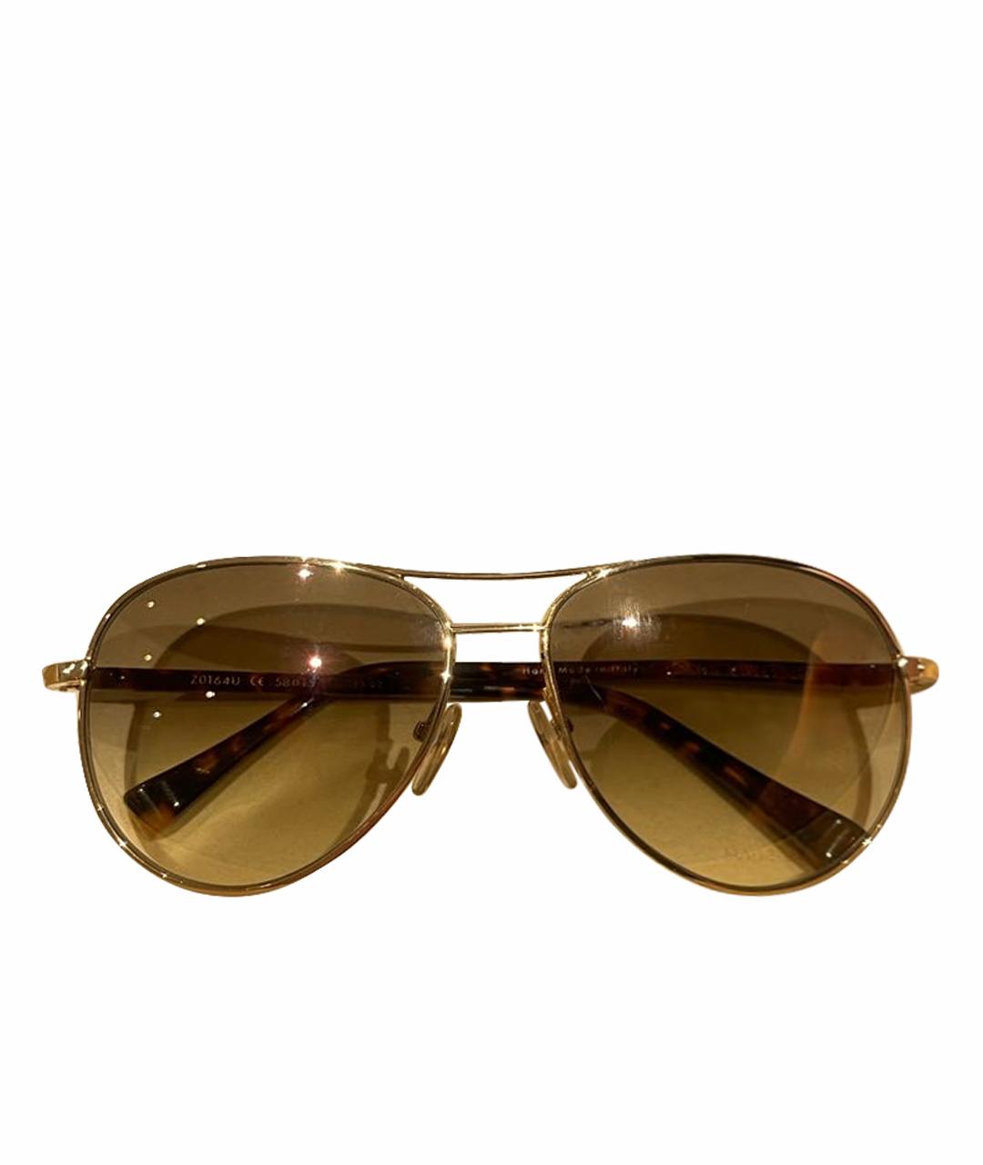 LOUIS VUITTON Коричневые металлические солнцезащитные очки, фото 1