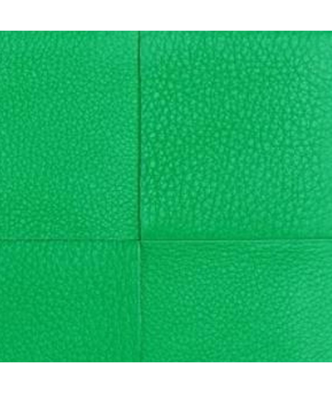 BOTTEGA VENETA Зеленый кожаный кошелек, фото 4