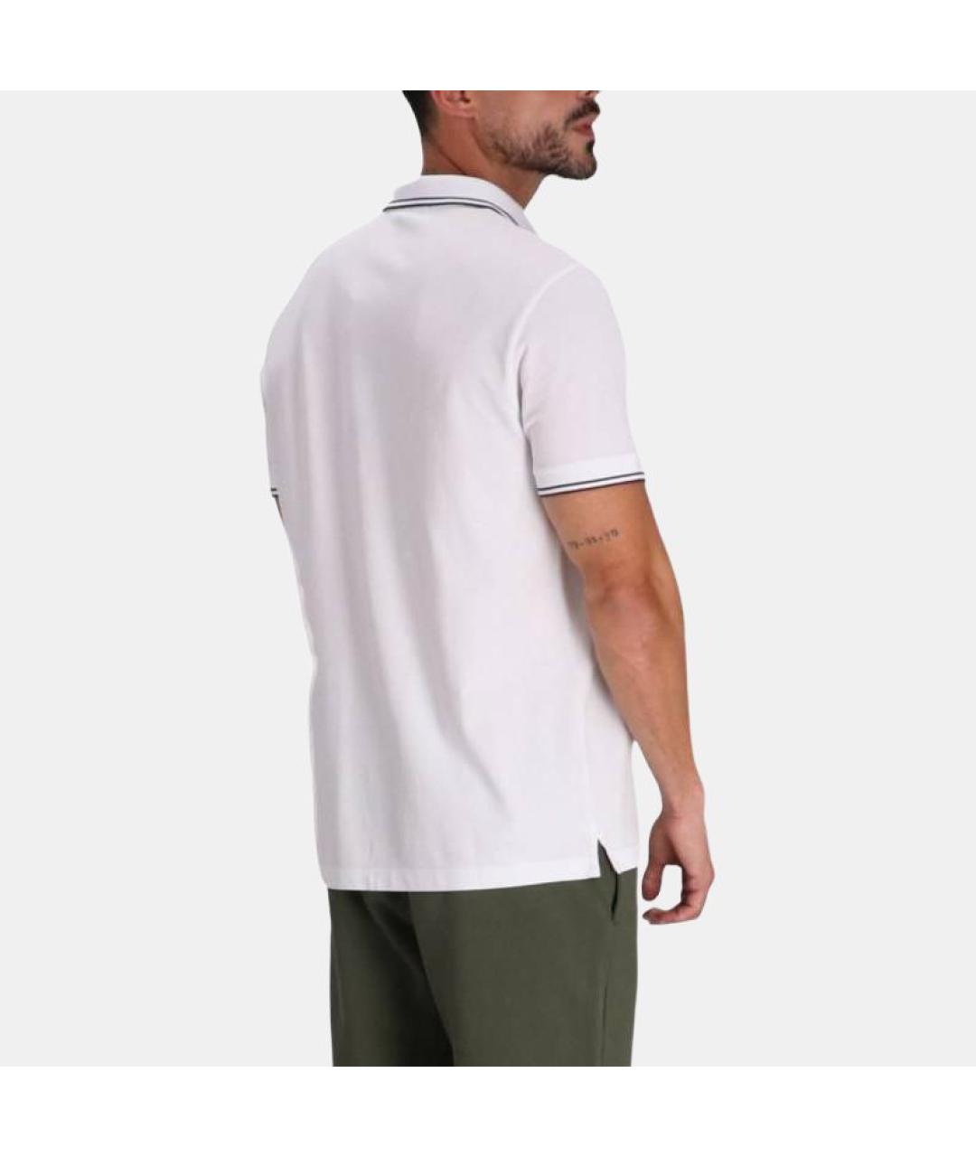 STONE ISLAND Белое поло с коротким рукавом, фото 5