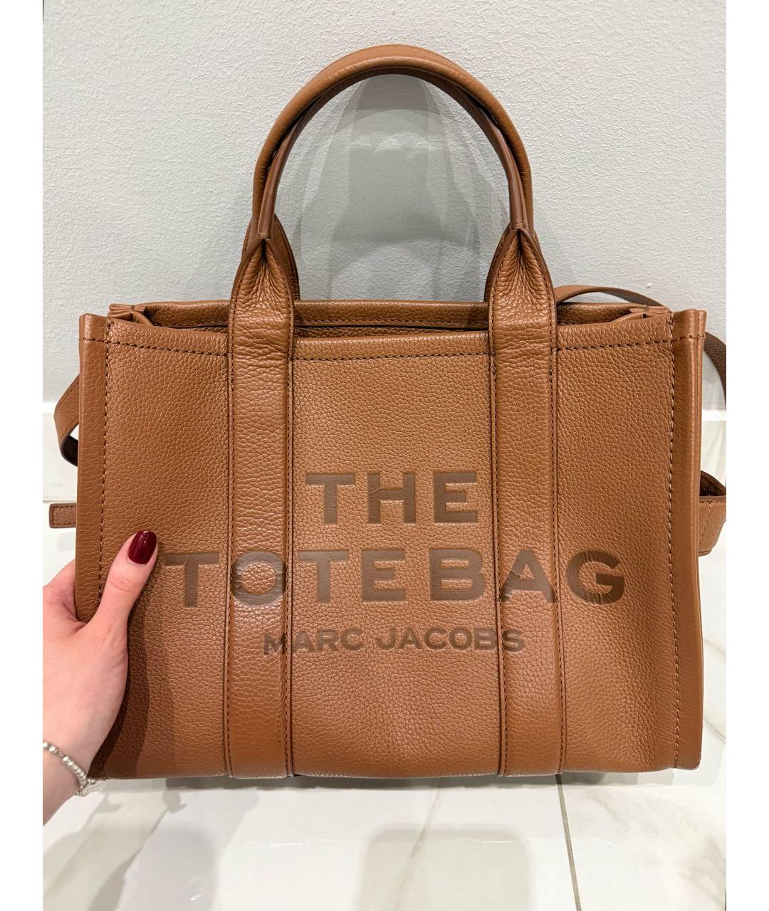 MARC JACOBS Коричневая кожаная сумка тоут, фото 5