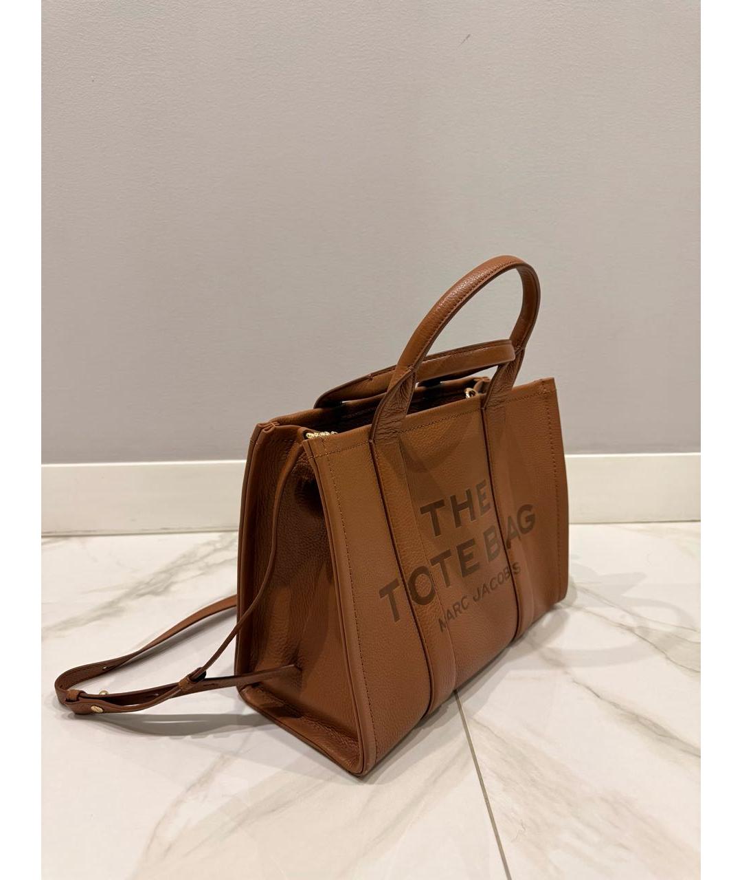 MARC JACOBS Коричневая кожаная сумка тоут, фото 2