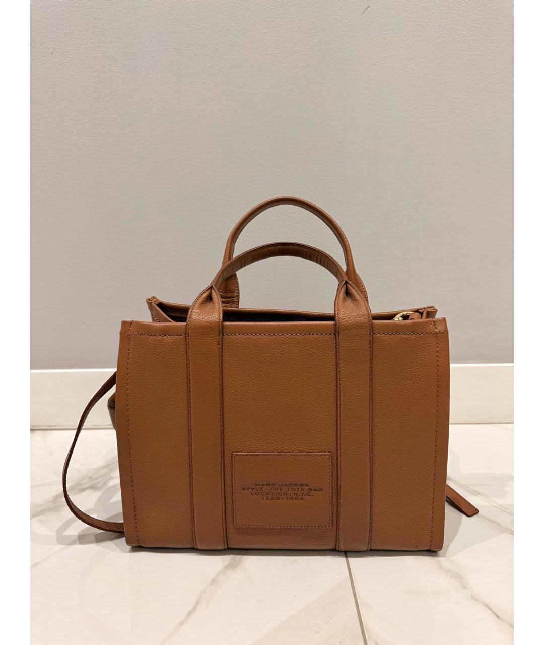 MARC JACOBS Коричневая кожаная сумка тоут, фото 3