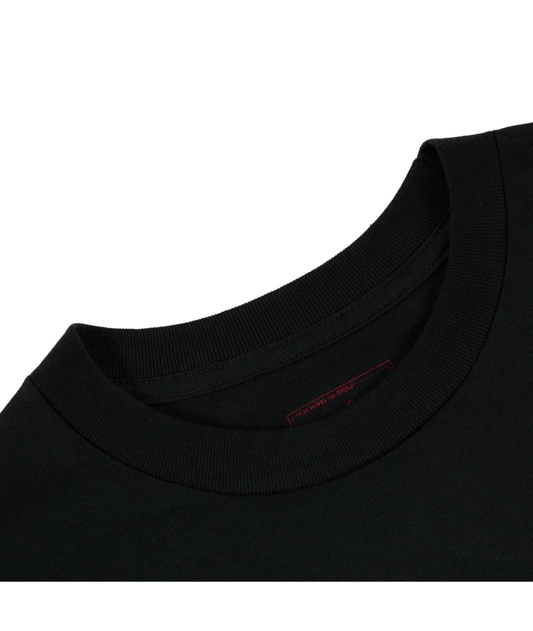 Golf Le Fleur Черная хлопковая футболка, фото 4