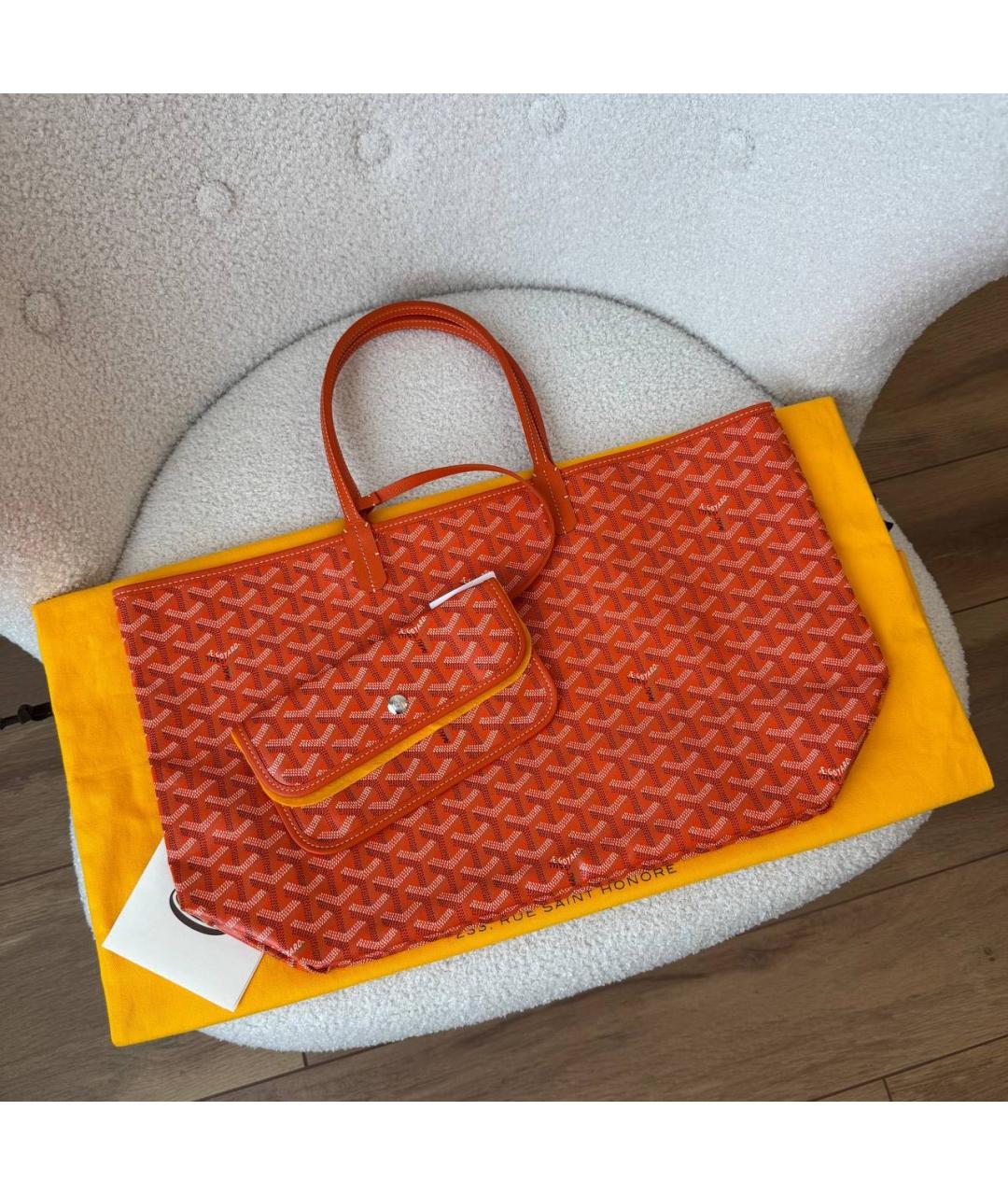 GOYARD Оранжевая сумка тоут, фото 2