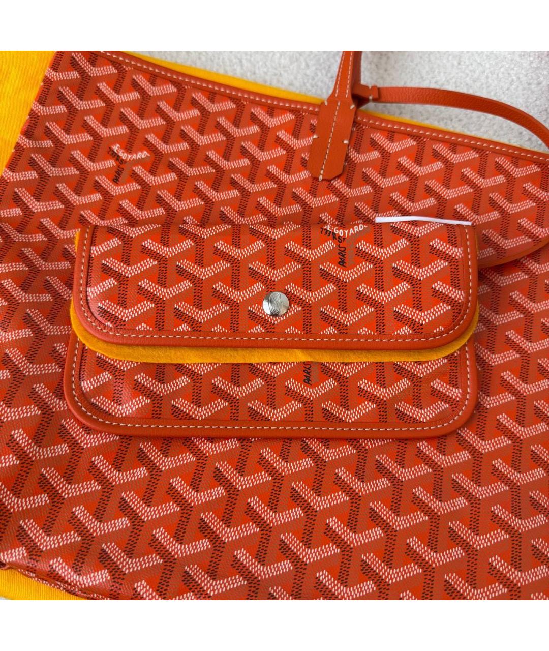 GOYARD Оранжевая сумка тоут, фото 3