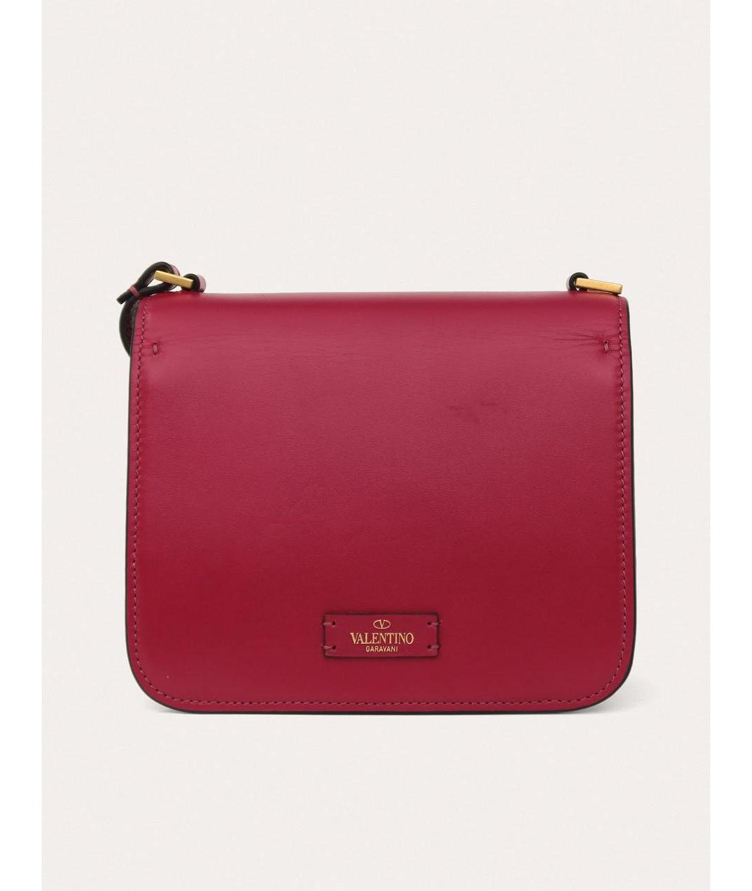 VALENTINO Розовая кожаная сумка через плечо, фото 3