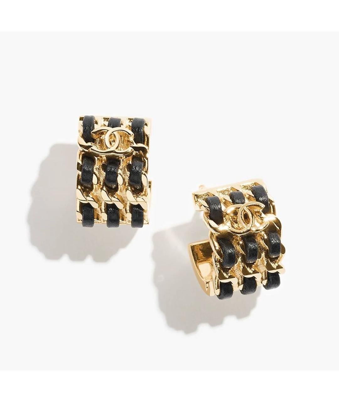 CHANEL Черные серьги, фото 6