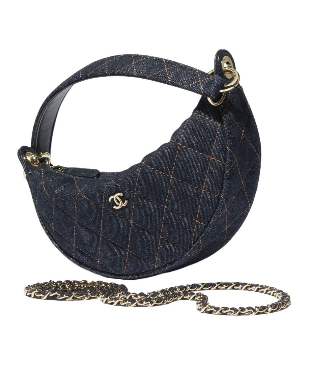 CHANEL Синяя сумка через плечо, фото 3