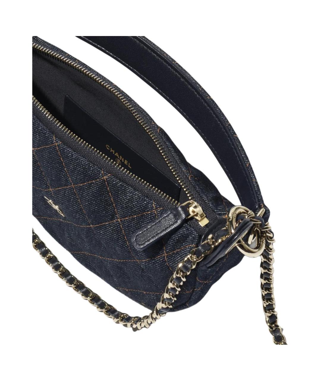 CHANEL Синяя сумка через плечо, фото 4
