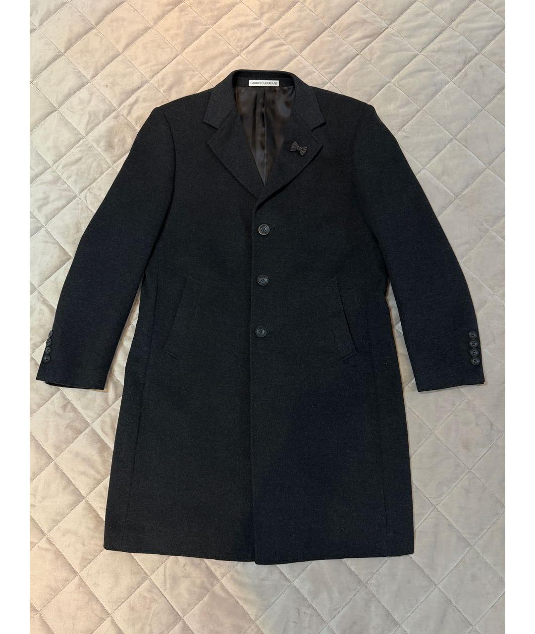 GIORGIO ARMANI Серое кашемировое пальто, фото 4
