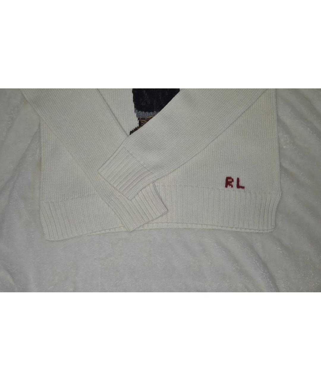 POLO RALPH LAUREN Белый хлопковый джемпер / свитер, фото 7