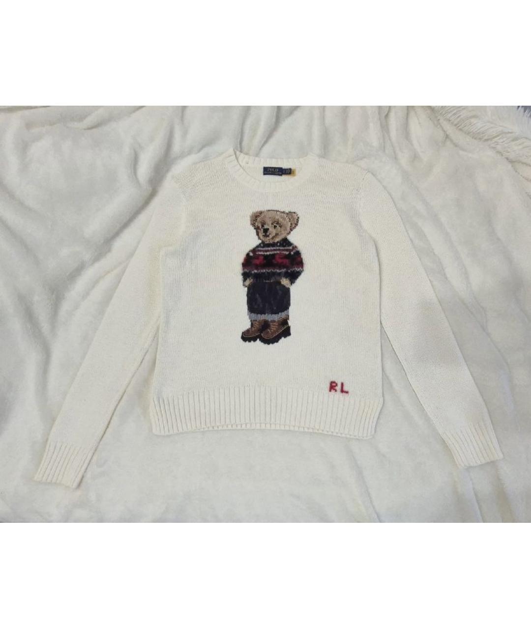 POLO RALPH LAUREN Белый хлопковый джемпер / свитер, фото 6