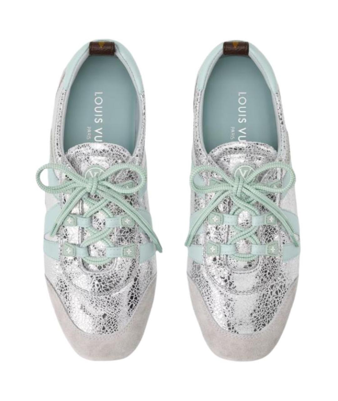 LOUIS VUITTON Серебряные кеды, фото 4