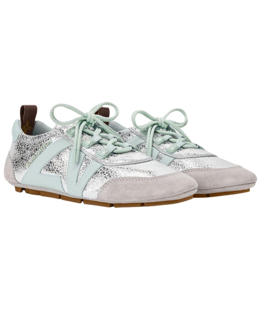 LOUIS VUITTON Серебряные кеды, фото 3