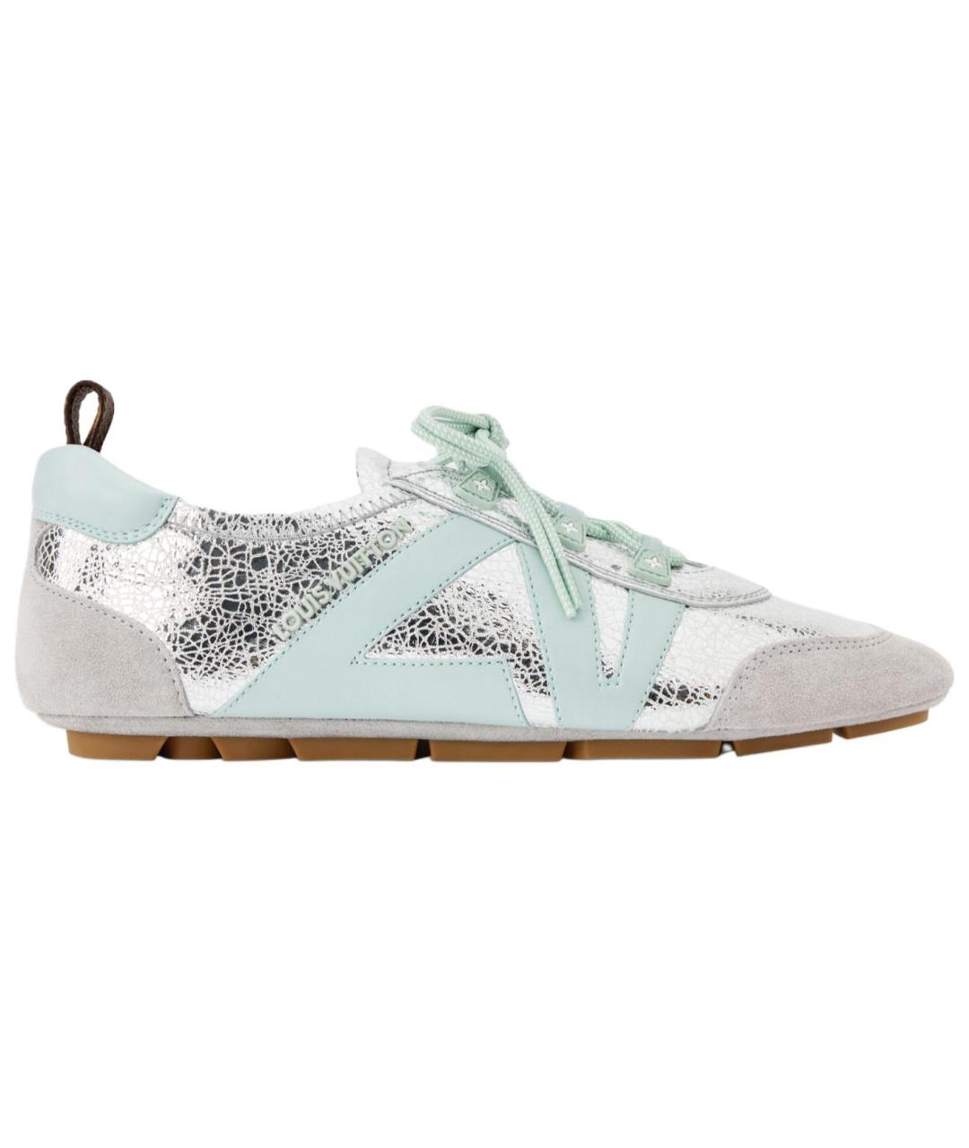 LOUIS VUITTON Серебряные кеды, фото 1