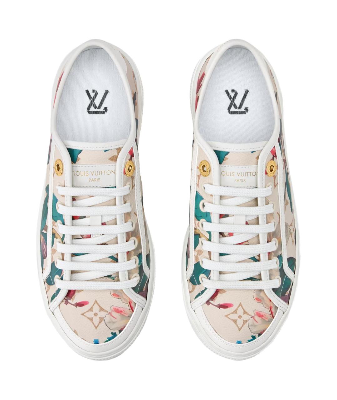 LOUIS VUITTON Бежевые кеды, фото 4