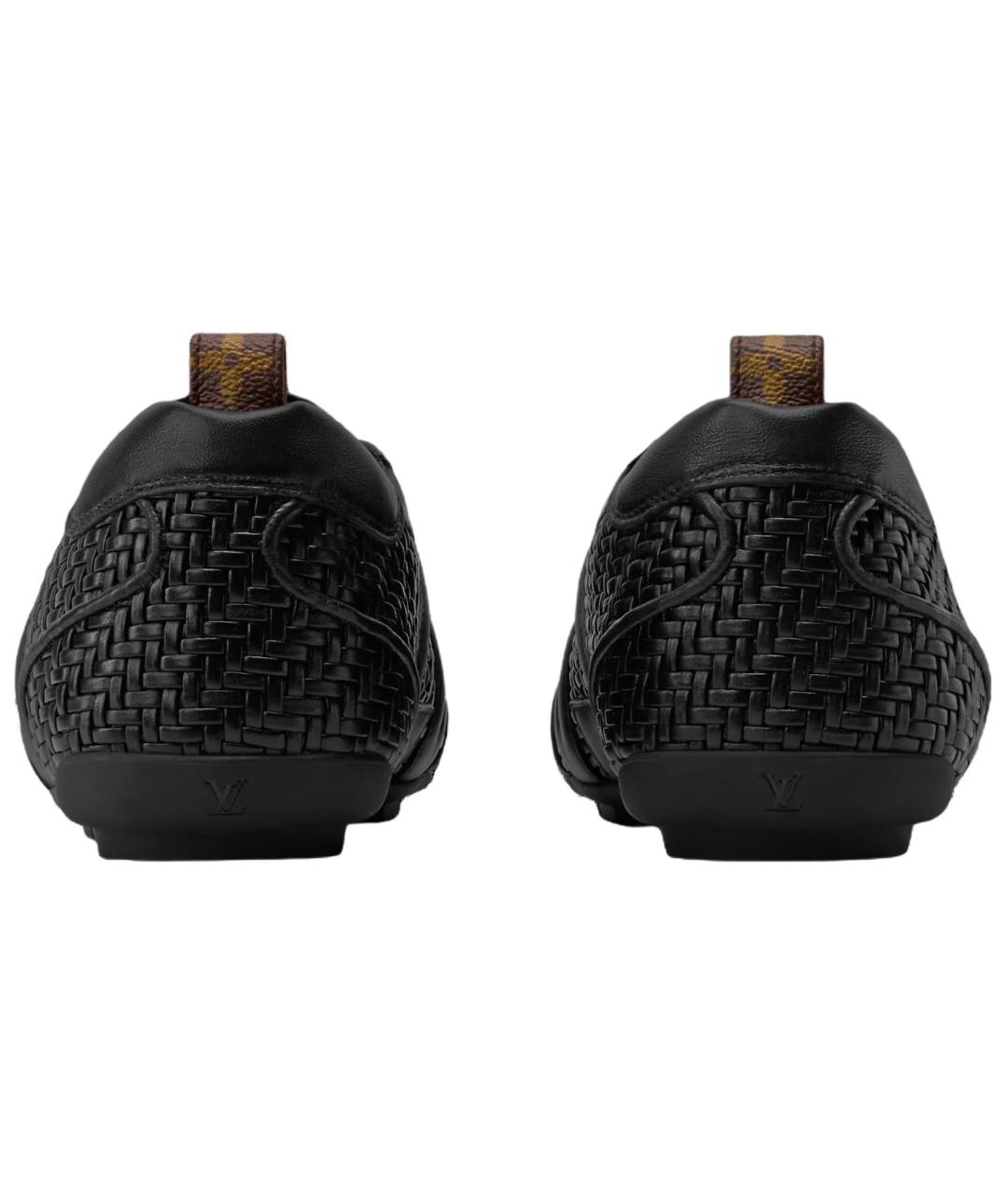 LOUIS VUITTON Черные кожаные кеды, фото 4