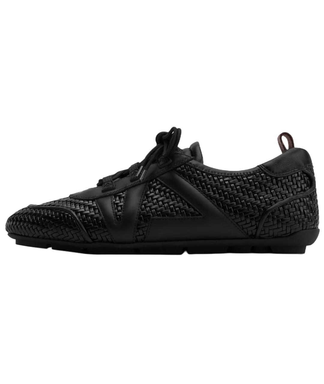 LOUIS VUITTON Черные кожаные кеды, фото 2