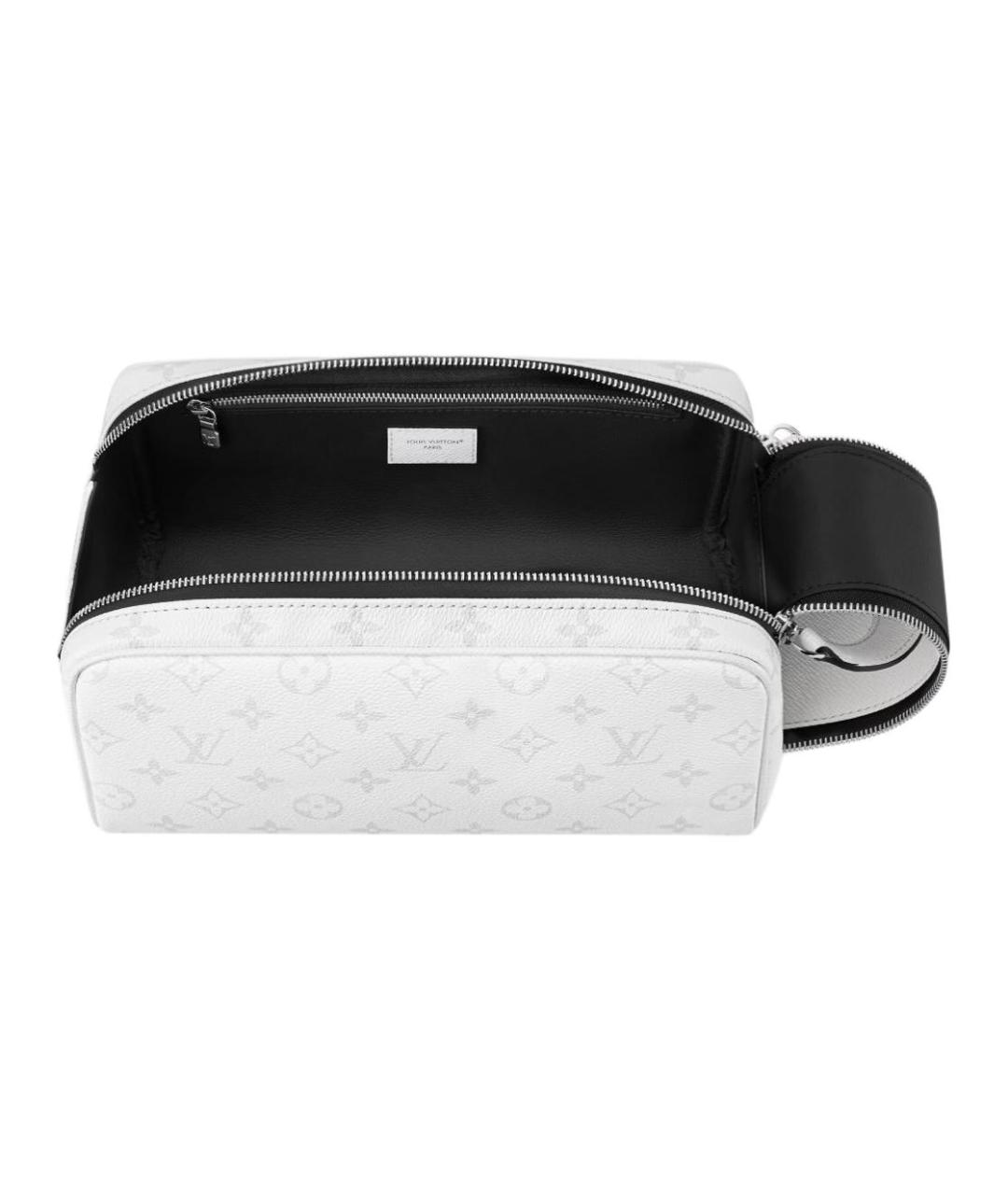 LOUIS VUITTON Белая кожаная барсетка, фото 5