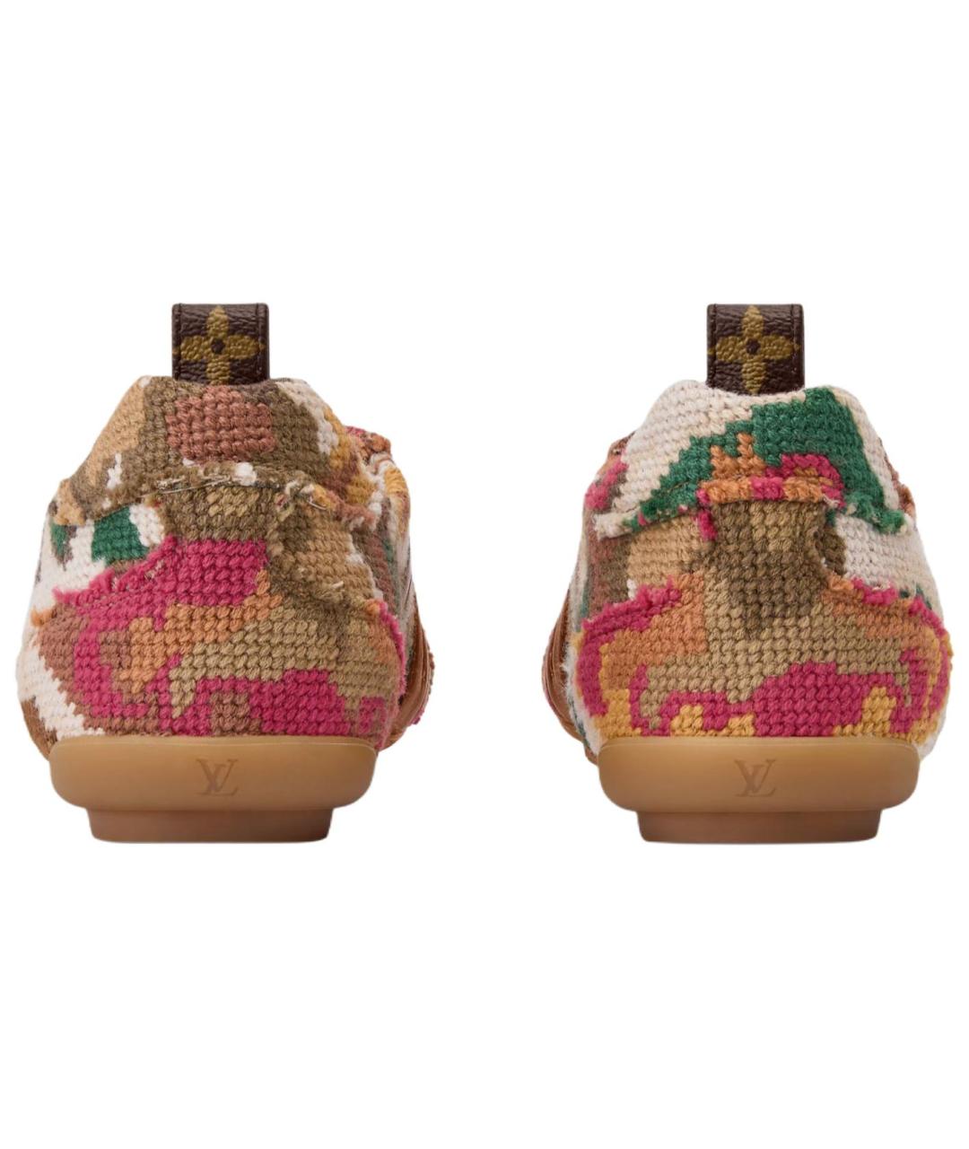 LOUIS VUITTON Коричневые текстильные кроссовки, фото 5