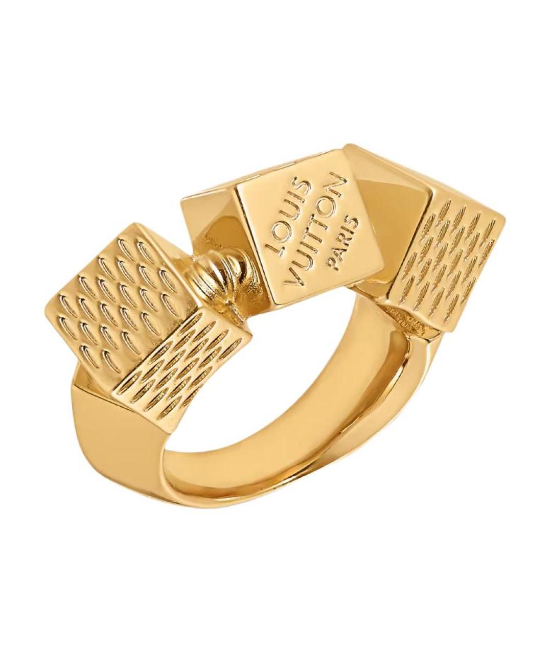 LOUIS VUITTON Золотое металлическое кольцо, фото 1