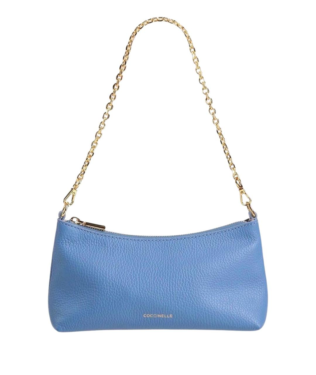 COCCINELLE Голубая кожаная сумка через плечо, фото 1