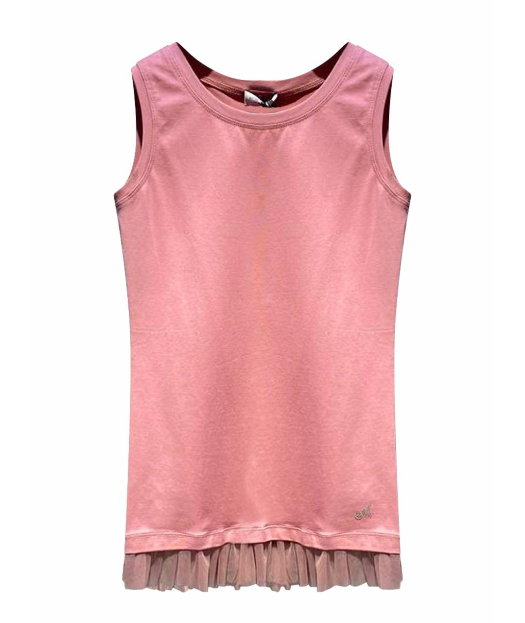 MONNALISA Розовый хлопковый детская футболка / топ, фото 1