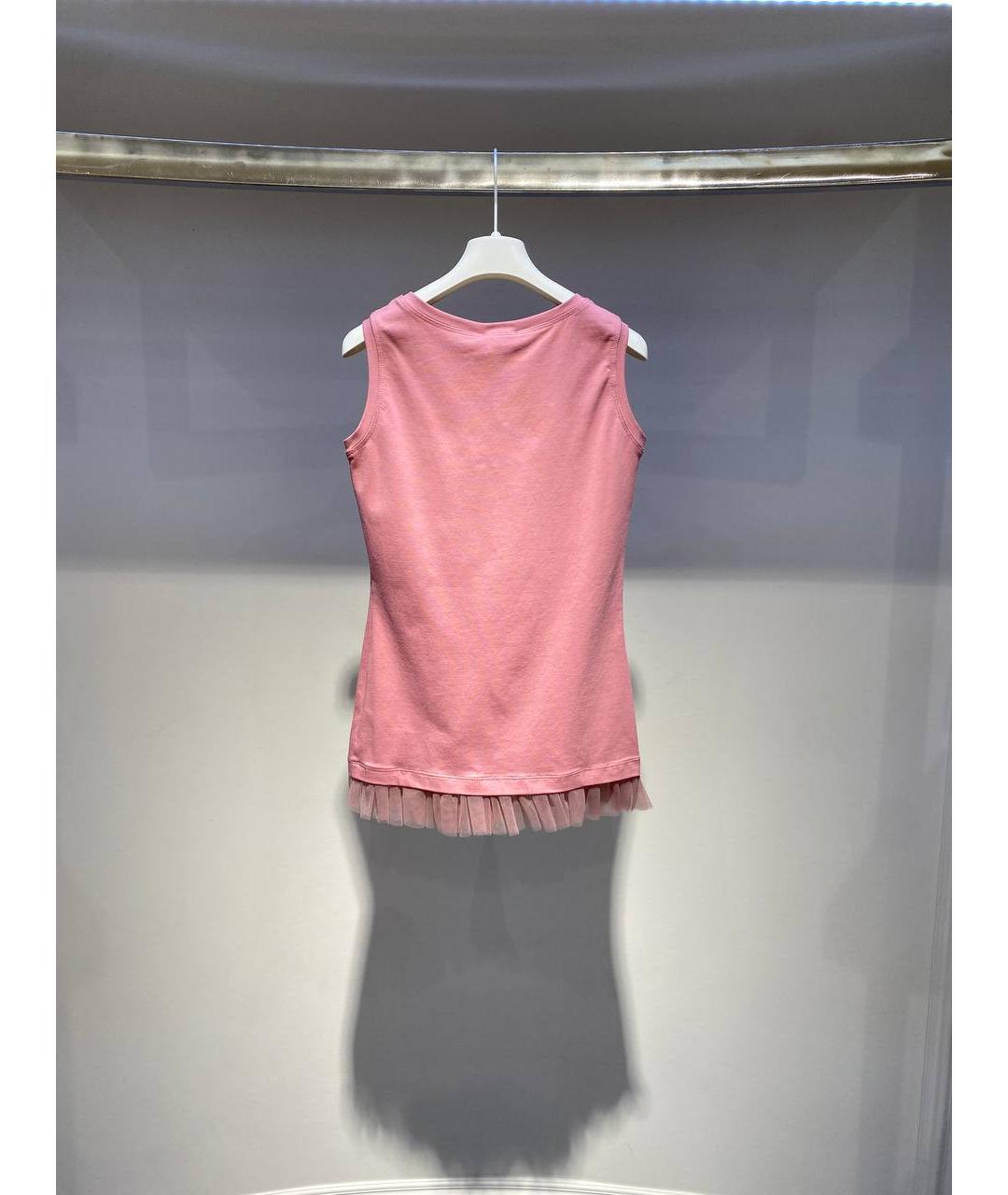 MONNALISA Розовый хлопковый детская футболка / топ, фото 3