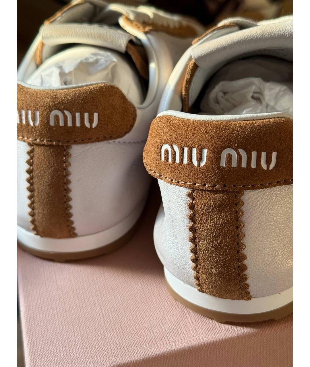 MIU MIU Кожаные кроссовки, фото 3