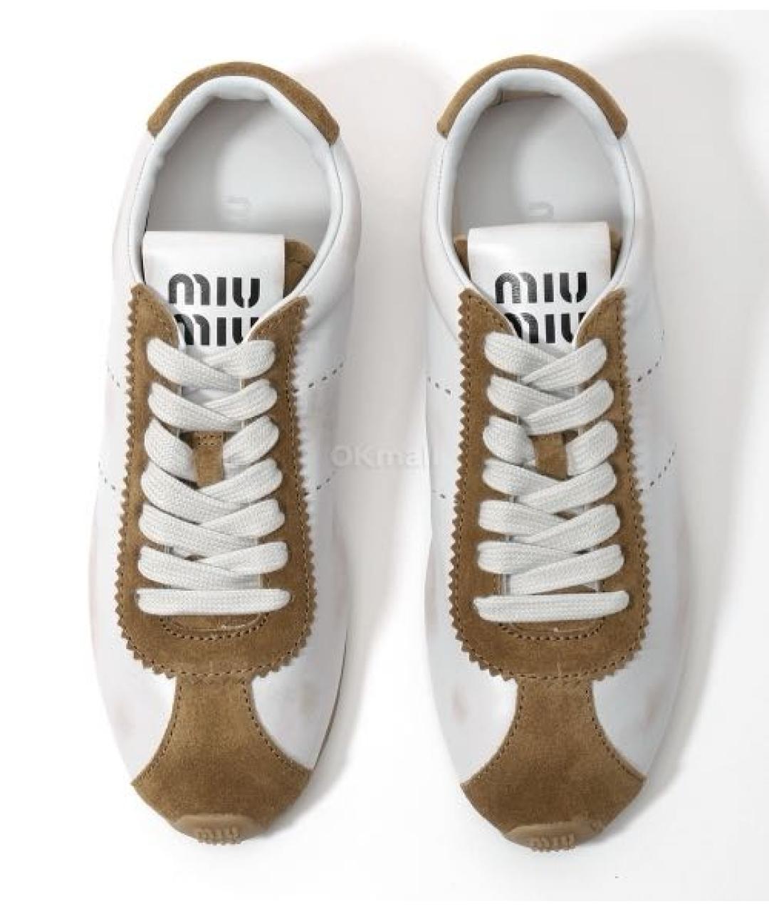 MIU MIU Кожаные кроссовки, фото 6