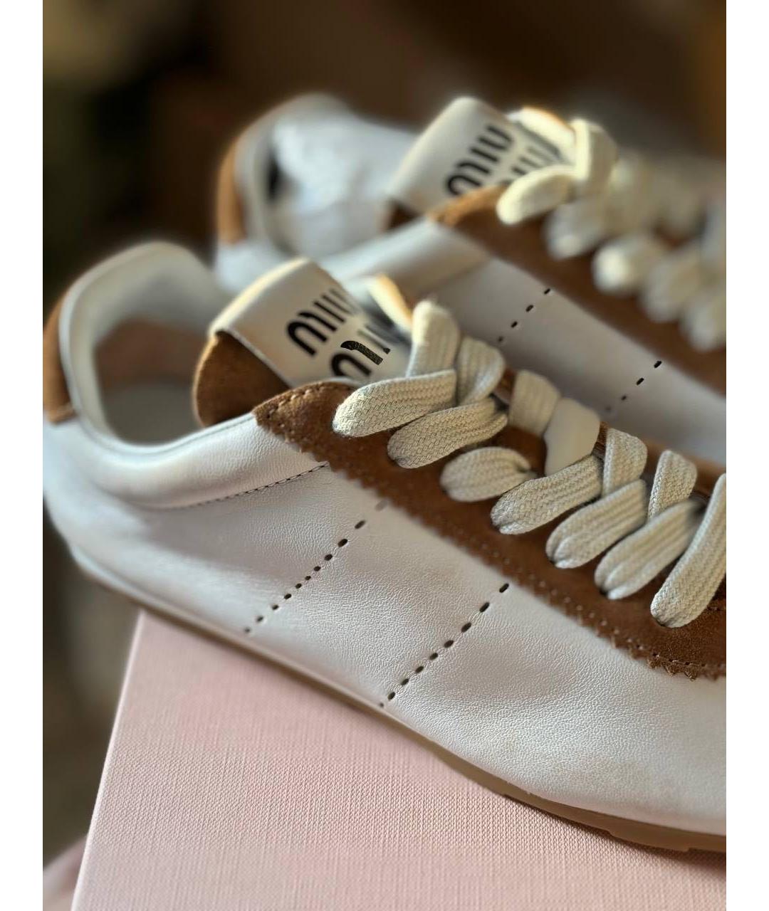 MIU MIU Кожаные кроссовки, фото 2