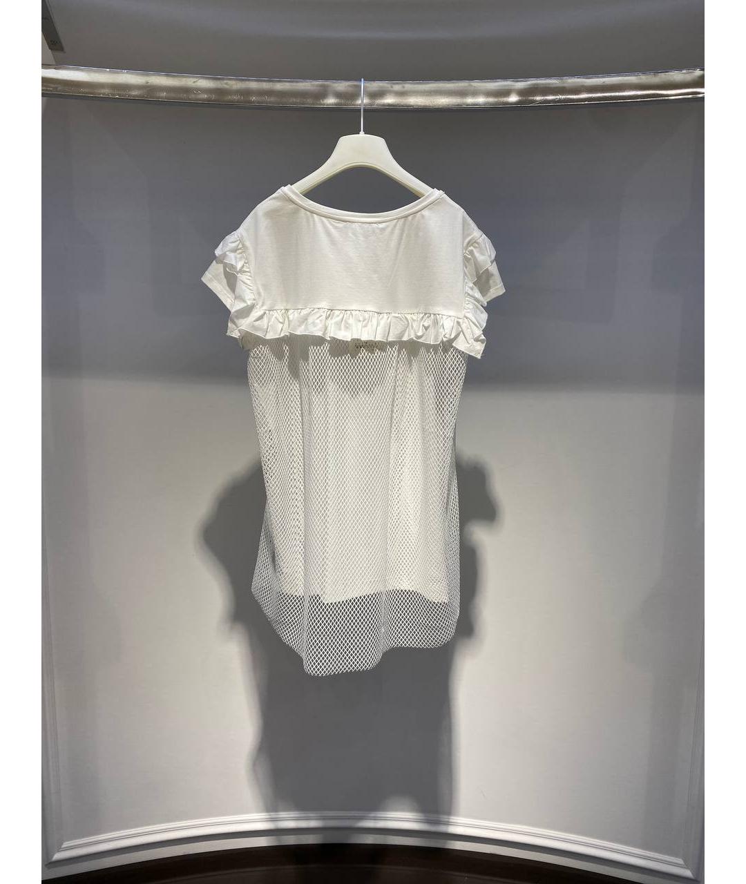 MONNALISA Белый хлопковый детская футболка / топ, фото 3