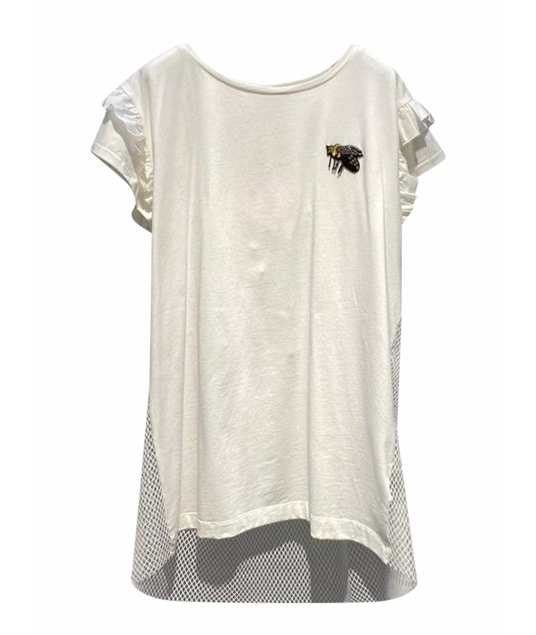 MONNALISA Белый хлопковый детская футболка / топ, фото 1