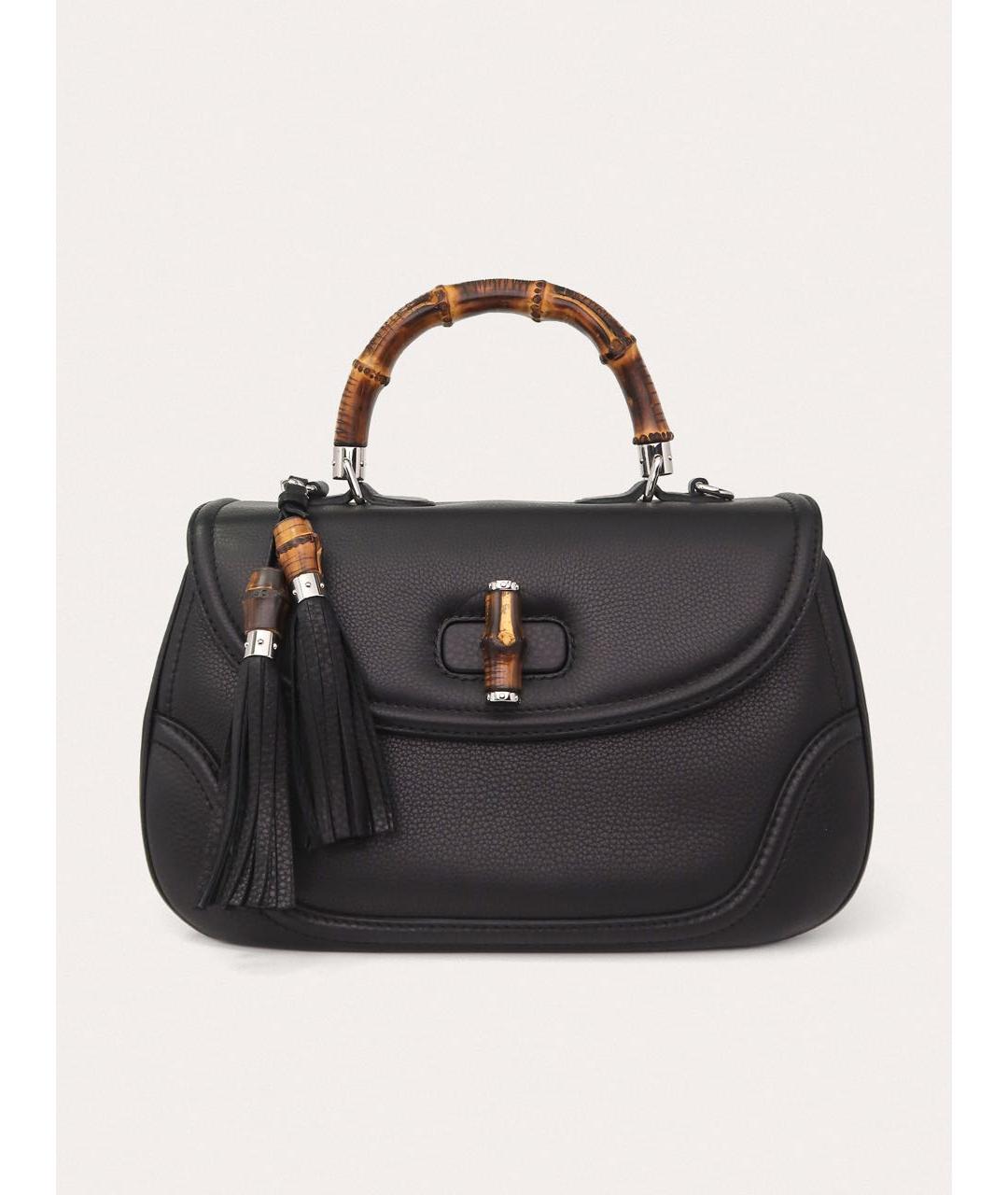 GUCCI Черная кожаная сумка через плечо, фото 9