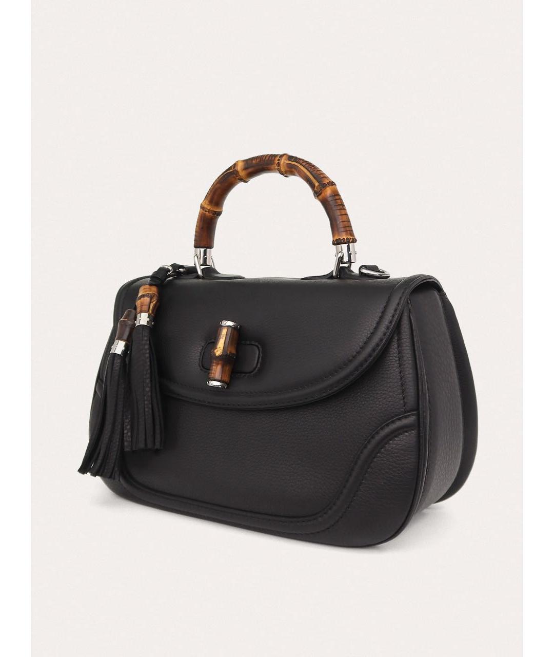 GUCCI Черная кожаная сумка через плечо, фото 2